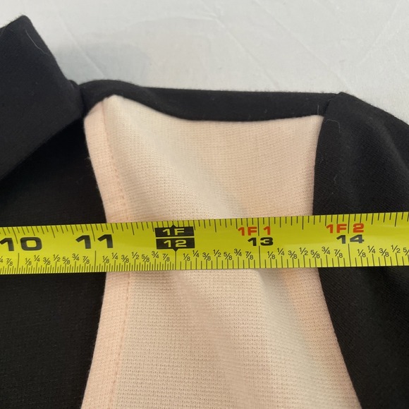 Colorblock Lace Up Bodycon Dress Women's S Black Blush Bell Sleeve Night Out - Picture 9 of 12